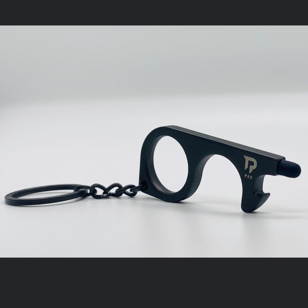 No Touch Contactless Safety Keychain Metal Tool Bottle Opener Stylus NWOT